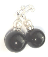 Load image into Gallery viewer, Lucy Swarovski® Crystal Pearl Mono-Chrome Earrings