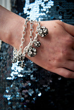Load image into Gallery viewer, Flora 3-Row Multi-Sized Crystal Balls on Sterling Silver Chains Bracelet