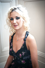 Load image into Gallery viewer, Flora Crystal Ball Drop on Sterling Silver Chain Necklace