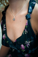 Load image into Gallery viewer, Flora Crystal Ball Drop on Sterling Silver Chain Necklace