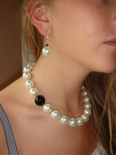 Load image into Gallery viewer, Rebecca X-Large Pearl with Black Onyx Ball Earrings
