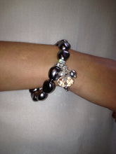 Load image into Gallery viewer, Rebecca Misshapen Pearl Bracelet with Swarovski® Faceted Crystal and Pearl Drop