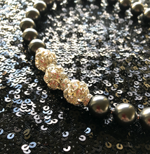Load image into Gallery viewer, Sophie Swarovski® Crystal Pearl Necklace with Triple Crystal Balls
