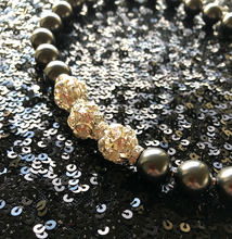 Load image into Gallery viewer, Sophie Swarovski® Crystal Pearl Necklace with Triple Crystal Balls