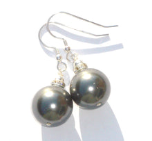 Load image into Gallery viewer, Rebecca X-Large Pearl with Crystal Rondelle Earrings