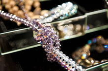 Load image into Gallery viewer, Freya Shimmering and Glistening Tri-Colour Glass Stone Bead Necklace