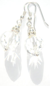 Flora Faceted Crystal with Crystal Rondelle Earrings