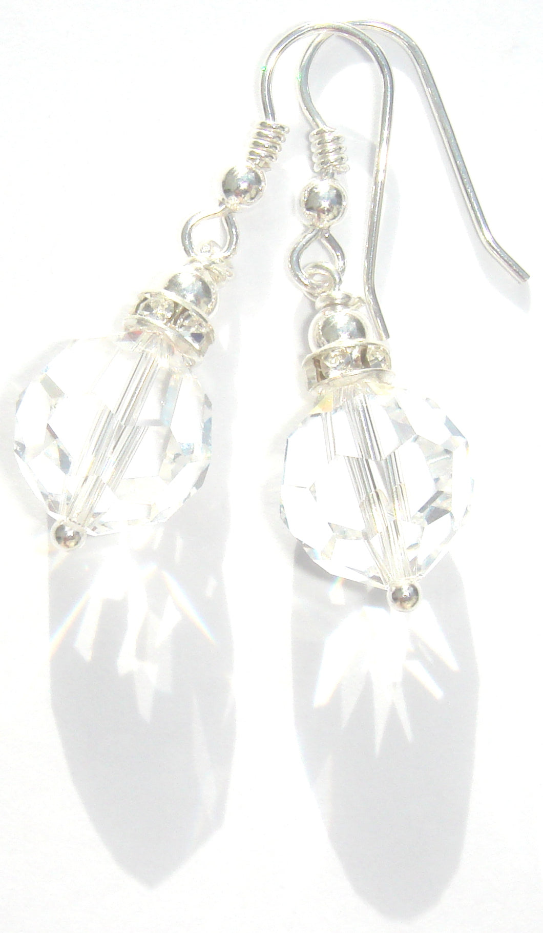 Flora Faceted Crystal with Crystal Rondelle Earrings