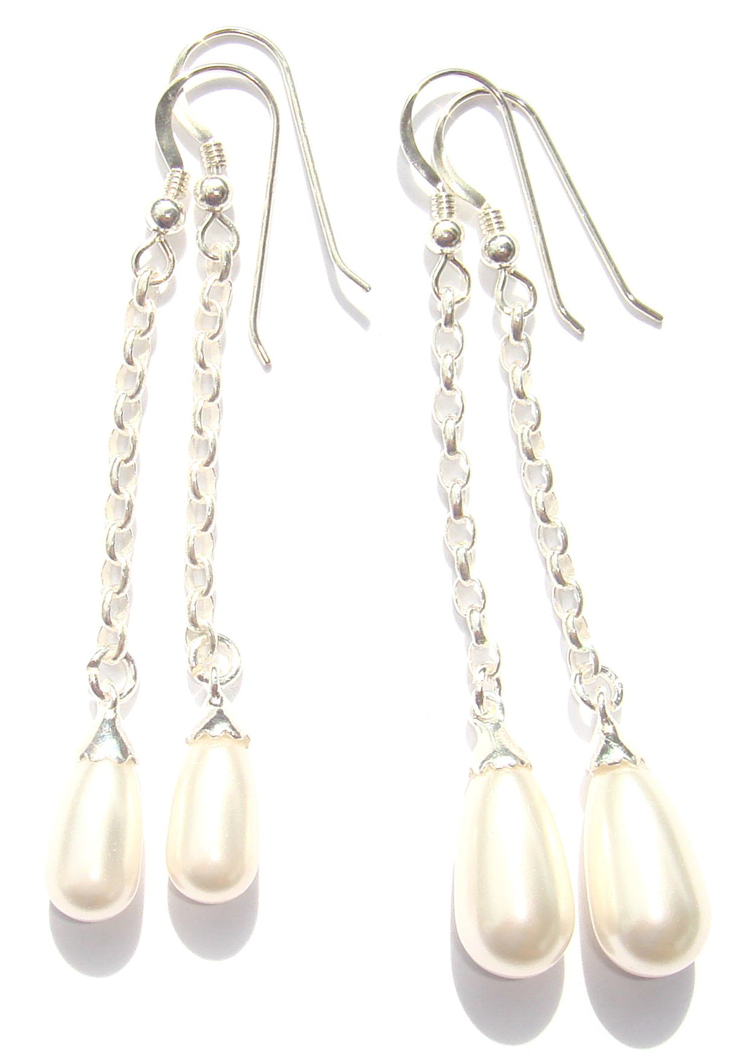 Lucy Pear Shaped Swarovski® Crystal Pearl Earrings