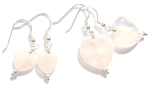 Freya Rose Quartz Heart Earrings