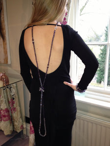 Freya Shimmering and Glistening Tri-Colour Glass Stone Bead Necklace