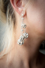 Load image into Gallery viewer, Flora Multi-Sized Crystal Ball Earrings on Sterling Silver Chain
