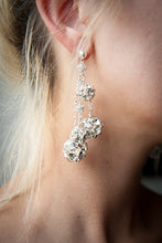 Load image into Gallery viewer, Flora Multi-Sized Crystal Ball Earrings on Sterling Silver Chain
