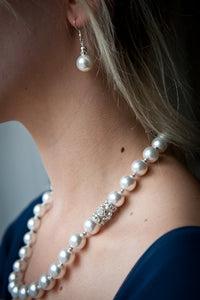 Sophie Swarovski® Crystal Pearl Necklace with Single Crystal Ball