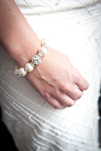 Load image into Gallery viewer, Sophie Swarovski® Crystal Pearl Bracelet with Single Crystal Ball
