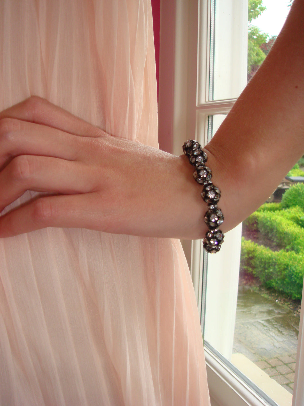 Flora Crystal Ball and Rondelle Bracelet
