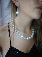 Load image into Gallery viewer, Rebecca X-Large Pearl Necklace with Single Crystal Ball Necklace
