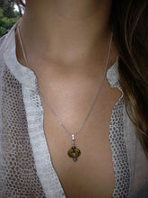 Load image into Gallery viewer, Freya Dark Champagne Faceted Crystal Drop on Sterling Silver Chain
