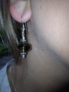 Freya Dark Champagne Faceted Crystal Earring