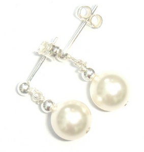 Sophie Swarovski® Crystal Pearl and Sterling Silver Ball Earrings