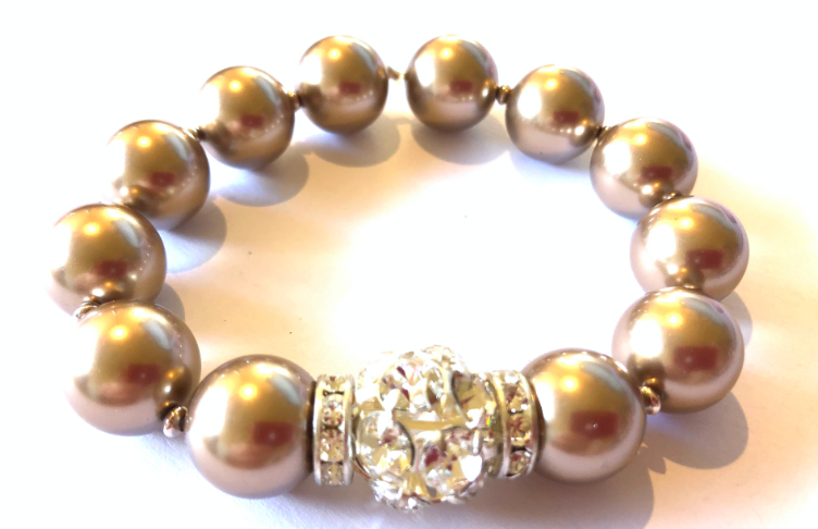 Discontinued Colour Sophie Swarovski® Crystal Pearl Bracelet with Single Crystal Ball