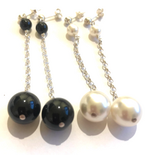 Load image into Gallery viewer, Lucy Swarovski® Crystal Pearl Double Drop Earrings
