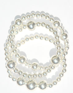 Vivienne Triple Twist Sterling Silver Ball Bracelet