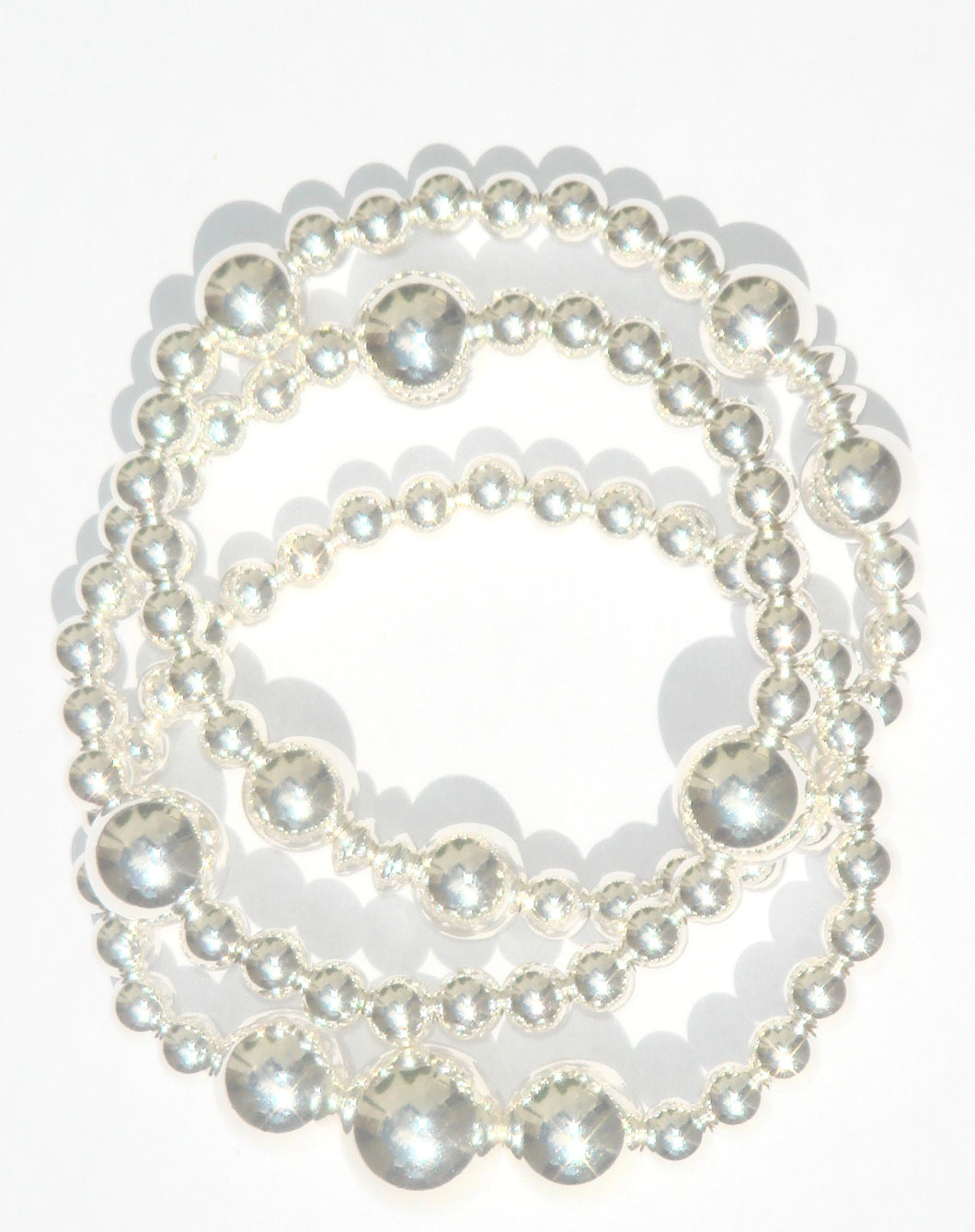 Vivienne Triple Twist Sterling Silver Ball Bracelet