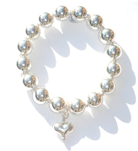 Vivienne Sterling Silver Ball Bracelet (Elasticated)