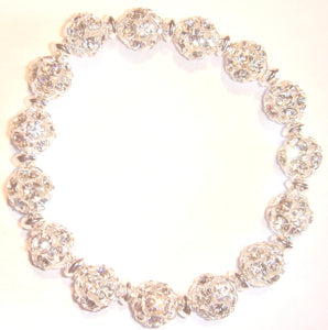 Flora Crystal Ball and Rondelle Bracelet