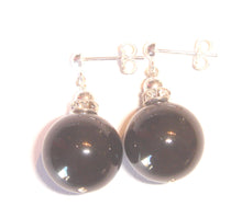 Load image into Gallery viewer, Sophie Swarovski® Crystal Pearl Earrings with Crystal Rondelle and Sterling Silver Ball
