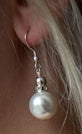 Load image into Gallery viewer, Sophie Swarovski® Crystal Pearl Earrings with Crystal Rondelle and Sterling Silver Ball
