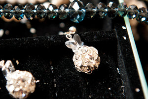 Flora Crystal Ball and Swarovski® Crystal Butterfly Earrings